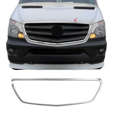 Kühlergrill Leisten Grillleisten für Mercedes Sprinter 2013-2018 Chrom Silber 2x