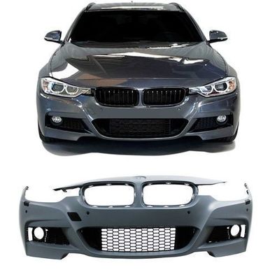 JOM Stoßstange für BMW F30 F31 2011-2019 SRA + PDC Sport-Design Schwarz