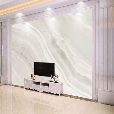 Fototapete Marmor Weiß Creme Luxus Wandtapete Wohnzimmer Wand Modern Deko 4940