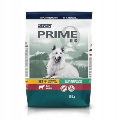 PUPIL Prime Trockenfutter für Hunde, Rindfleisch mit Gemüse, 10 kg