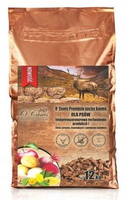 O'Canis Premium-Hundefutter mit Hirsch, Kartoffeln und Roter Bete, 12 kg