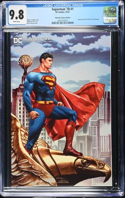 Superman '78 #1 CGC 9.8 DC Comic Slab City Edition 10/21 2021 White Pages