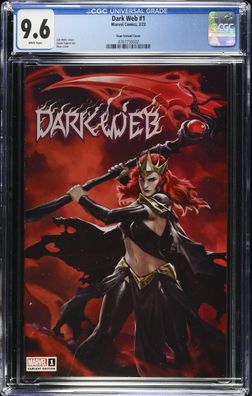 Dark Web #1 CGC 9.6 Marvel Comic 02/23 2023 Skan Variant Cover White Pages