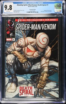 Amazing Spider-Man/Venom: Death Spiral #1 CGC 9.8 Marvel 04/26 2026 White Pages