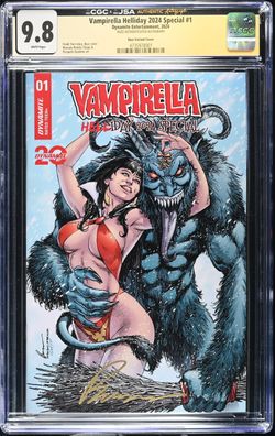 Vampirella Helliday 2024 Special #1 CGC JSA Authenticated Autograph 9.8 2024 Buz
