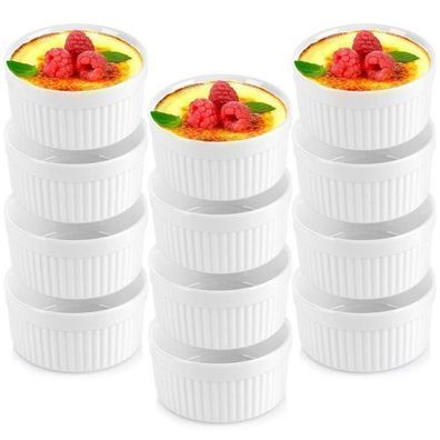 Keramik-Backschüsseln weiß 260 ml 12 Stück