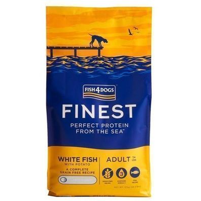 Fish4Dogs Finest Ocean mit Weißfisch, ausgewachsen, 12 kg
