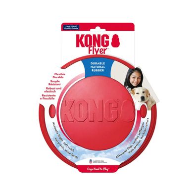 KONG Flyer, L - 23 cm - Frisbee aus robustem Kong Classic Gummi