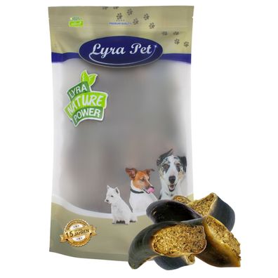 15 - 75 Stk. Lyra Pet® Rinderhufe gefüllt mit Pansen und Leber je ca. 120 g