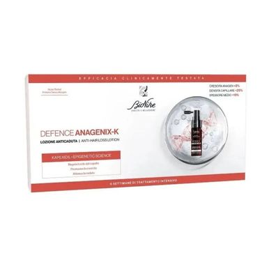 BioNike Defense Anagenix-K, Haarlotion, gegen Haarausfall, 6 Stück, 15 ml