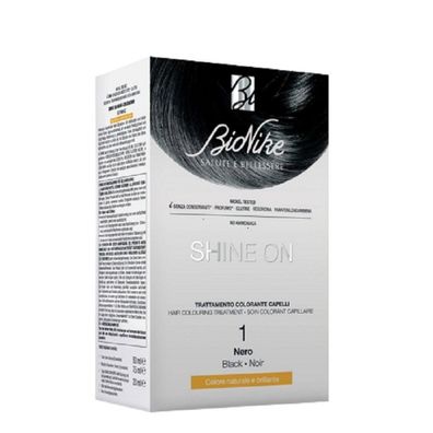 BioNike Shine On, Permanente Haarfarbe, 1 Schwarz, 1 Stück
