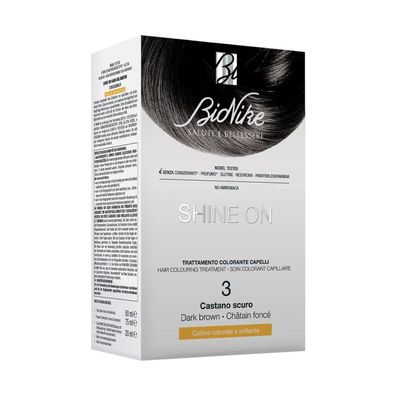 BioNike Shine On, Permanente Haarfarbe, 3 Dunkelbraun, 1 Stück