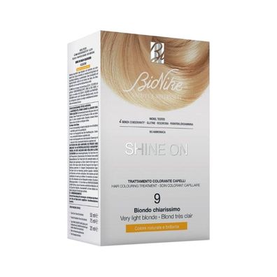 BioNike Shine On, permanente Haarfarbe, 9, sehr hellblond, 145 ml
