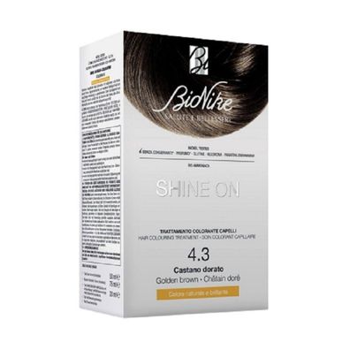 BioNike Shine On, permanente Haarfarbe, 4.3 Goldbraun, 145 ml