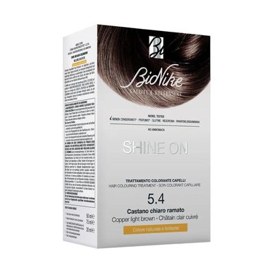 BioNike Shine On, permanente Haarfarbe, 5.4 Copper Hellbraun, 145 ml