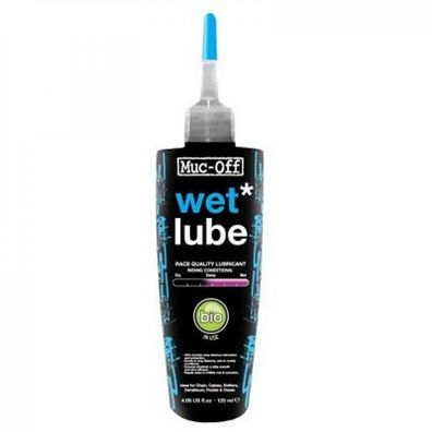 Muc-Off Wet Lube 120 ml - Biologisch abbaubares Kettenschmiermittel, wasser- und schl