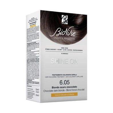 BioNike Shine On, permanente Haarfarbe, 6.05 Dunkles Schokoladenblond, 145 ml
