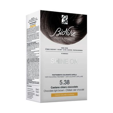 BioNike Shine On, permanente Haarfarbe, 538 Helles Schokoladenbraun, 145 ml