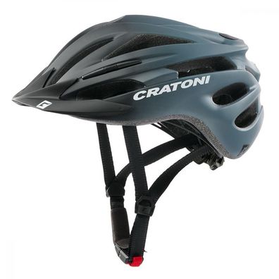 Cratoni Kinder-Fahrradhelm Pacer Jr., schwarz-grau matt, S/M (54-58 cm), 20 Beléftung