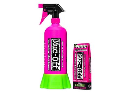 Muc-Off Bottle For Life Bundle mit 4x Punk Powder - Nachhaltiges Fahrrad-Reinigungsse