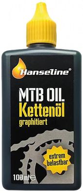 Hanseline MTB Kettenöl graphitiert 100ml Â? Spezialöl mit Graphitzusatz fér optimale