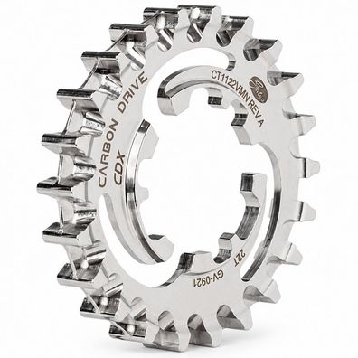 Gates CDX CenterTrack Riemenscheibe hinten 22 Zähne fér Enviolo und NuVinci silber