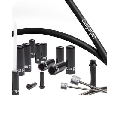 capgo OL Schaltset lang schwarz Shimano/Sram MTB ATB Road - PTFE-gefettete Außenhélle