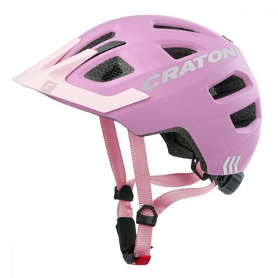 Cratoni Maxster Pro Kinderhelm blush-rose matt, 51-56 cm, mit Récklicht, Visier, Inse
