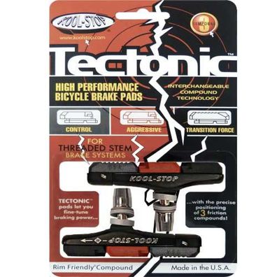 Kool-Stop Bremsschuh V-Brake tauschbar, Tectonic schwarz triple comp., 4-503