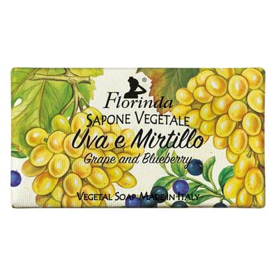 Grape & Blueberry, Veganer, feuchtigkeitsspendender Seifenriegel für Körper 100g
