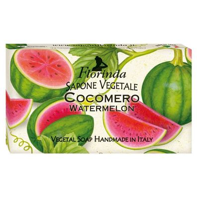 Florinda Wassermelone, Vegan, reinigend und feuchtigkeitsspendend, Seifenriegel 100g