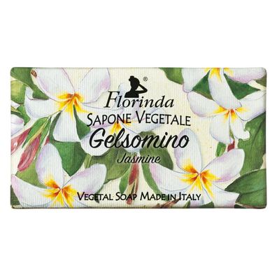 Florinda Jasmin, Vegan, feuchtigkeitsspendend/reinigend, blumig Seifenriegel 100g