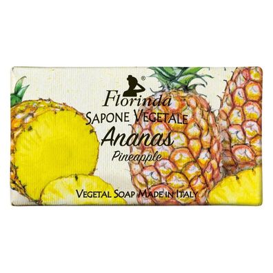 Florinda Ananas, vegan, reinigend/weichmachend, fruchtig, duftender Seifenriegel 100g