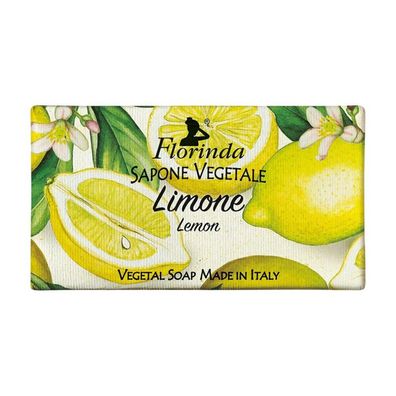 Florinda Limone, Vegan, reinigend/weichmachend, Zitrus, Duftseifenriegel 100g