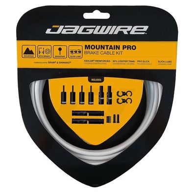 Jagwire Mountain Pro Bremszugset Weiß - Kevlar-verstärkt mit Slick-Lube Liner fér MTB