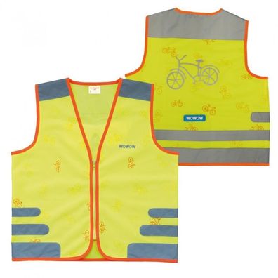 Wowow Sicherheitsweste Nutty Jacket fér Kinder gelb mit Refl Streifen Größe L