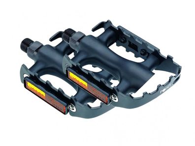 Point MTB-Pedale Kunststoff-Alu, CrMo-Achse, Kugellager, 9/16â?³, schwarz, 1 Paar