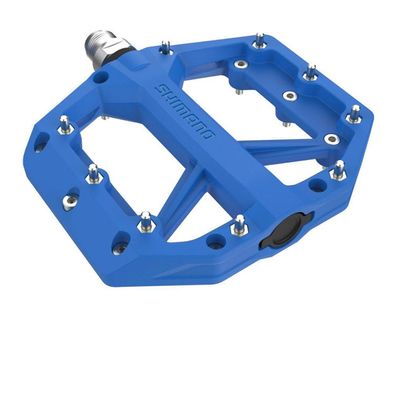Shimano Pedal PD-GR400 Blau Flat Pedal - Flat-Pedal fér Trail-Einsatz, Blau