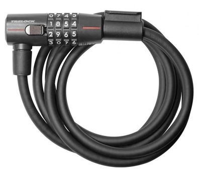 Trelock Zahlenspiralkabelschloss 180 cm D 15 mm SK 415/180/15 schwarz mit Halter ZK 2