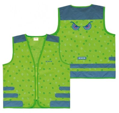 Wowow Sicherheitsweste Nutty Jacket fér Kinder grén mit Refl Streifen Größe XS