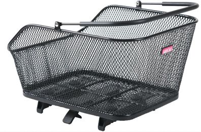 Unix Korb Fabrice Topklip Schwarz 40x31x21 cm - Stabiler Gepäckträgerkorb fér Fahrrad