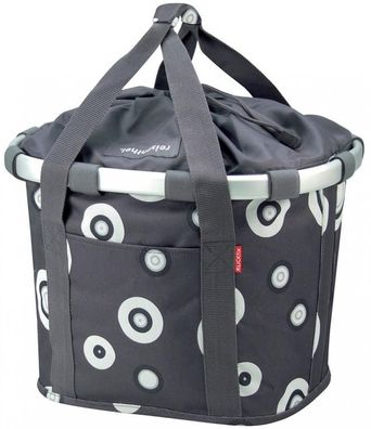 KLICKfix Fahrradkorb Fahrradtasche Bikebasket Reisenthel anthrazit 28x26x35 cm