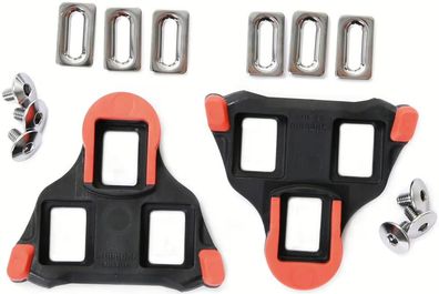 Shimano SM-SH10 SPD-SL Schuhplatten rot - präziser Kraftschluss fér Rennradpedale