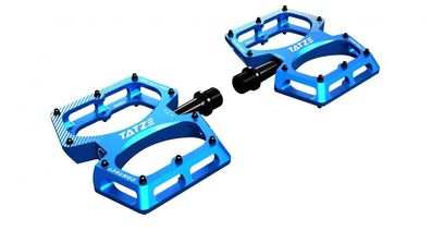 Tatze Contact CNC Kids Plattformpedal blau, Aluminium, 10 Pins je Seite, kinderspezif