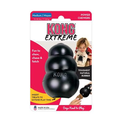 KONG Extreme M, schwarz - Kauspielzeug aus Naturkautschuk für Hunde