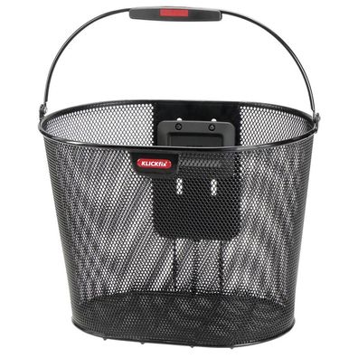 Klickfix Fahrradkorb Oval Plus schwarz ohne Lenkeradapter 25x36x27 cm