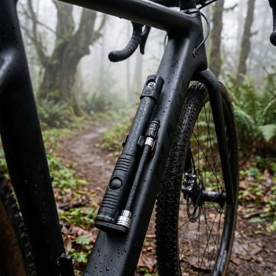 Crankbrothers Klic HP Handpumpe inkl. Rahmenhalter Midnight Edition schwarz