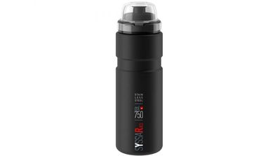 Elite Trinkflasche Syssa Race 750 ml schwarz matt Edelstahl