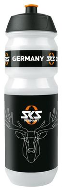 SKS Trinkflasche Large 750 ml - Transparenter Kunststoff mit stilvollem Hirsch-Motiv,