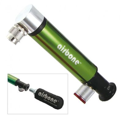 Airbone Minipumpe ZT-724 Dual Co2 AV 130mm grén inkl Halter